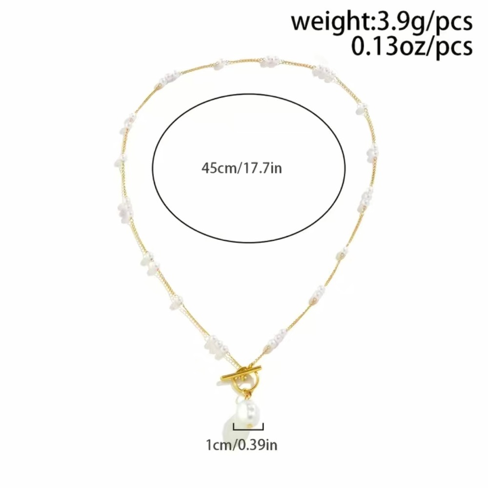 Brand New Elegant Baroque Faux Pearl Necklace - Picture 2 of 6